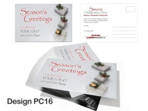 Chiropractic Christmas Postcard - Design PC16 - Christmas Postcards for Chiropractic Clinics