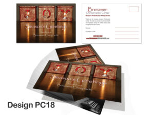 Chiropractic Christmas Postcard - Design PC18 - Christmas Postcards for Chiropractic Clinics
