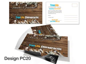 Chiropractic Christmas Postcard - Design PC20 - Christmas Postcards for Chiropractic Clinics