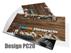 Christmas Postcard Design PC20 - Postcards for Chiropractic Clinics