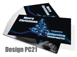 Christmas Postcard Design PC21 - Postcards for Chiropractic Clinics