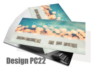 Christmas Postcard Design PC22 - Postcards for Chiropractic Clinics