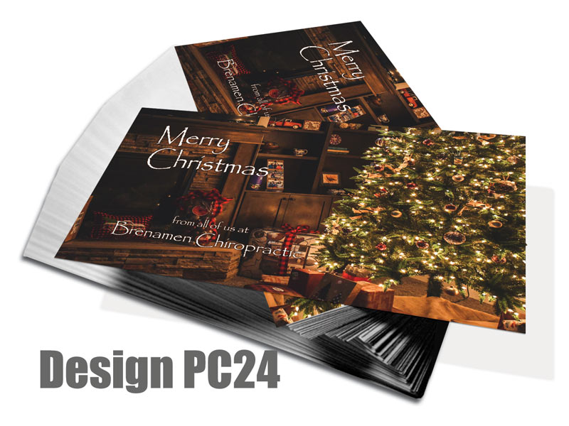 Christmas Postcard Design PC24 - Postcards for Chiropractic Clinics