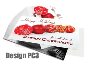 Christmas Postcard Design PC3 - Postcards for Chiropractic Clinics