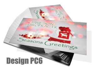 Christmas Postcard Design PC6 - Postcards for Chiropractic Clinics