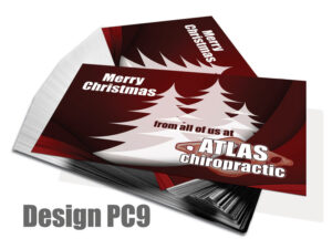 Christmas Postcard Design PC9 - Postcards for Chiropractic Clinics