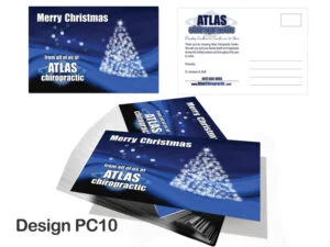 Chiropractic Christmas Postcard - Design PC10 - Christmas Postcards for Chiropractic Clinics
