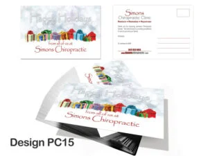 Chiropractic Christmas Postcard - Design PC15 - Christmas Postcards for Chiropractic Clinics