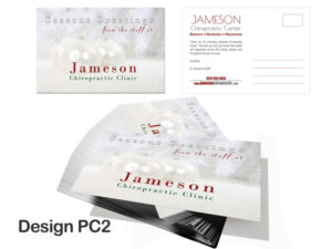 Chiropractic Christmas Postcard - Design PC2 - Christmas Postcards for Chiropractic Clinics