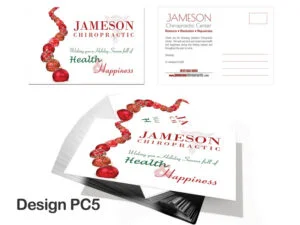 Chiropractic Christmas Postcard - Design PC5 - Christmas Postcards for Chiropractic Clinics