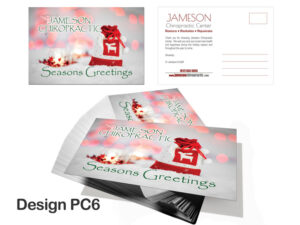 Chiropractic Christmas Postcard - Design PC6 - Christmas Postcards for Chiropractic Clinics