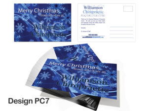 Chiropractic Christmas Postcard - Design PC7 - Christmas Postcards for Chiropractic Clinics