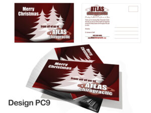 Chiropractic Christmas Postcard - Design PC9 - Christmas Postcards for Chiropractic Clinics