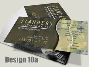 Chiropractic Business Card - Design 10a - Business Cards for Chiropractic Clinics