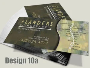 Chiropractic Business Card - Design 10a - Business Cards for Chiropractic Clinics