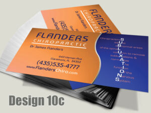 Chiropractic Business Card - Design 10c - Business Cards for Chiropractic Clinics
