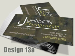 Chiropractic Business Card - Design 13a - Business Cards for Chiropractic Clinics
