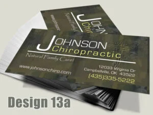 Chiropractic Business Card - Design 13a - Business Cards for Chiropractic Clinics