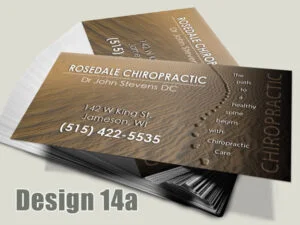 Chiropractic Business Card - Design 14a - Business Cards for Chiropractic Clinics