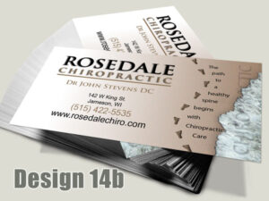 Chiropractic Business Card - Design 14b - Business Cards for Chiropractic Clinics