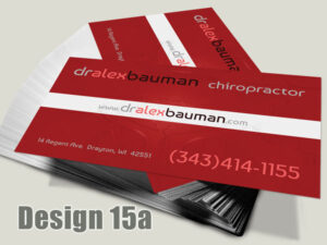 Chiropractic Business Card - Design 15a - Business Cards for Chiropractic Clinics