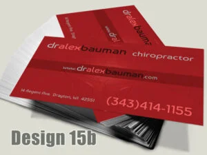 Chiropractic Business Card - Design 15b - Business Cards for Chiropractic Clinics