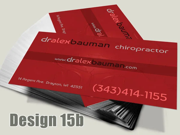 Chiropractic Business Card - Design 15b - Business Cards for Chiropractic Clinics
