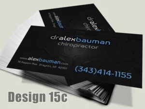 Chiropractic Business Card - Design 15c - Business Cards for Chiropractic Clinics