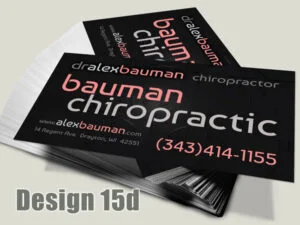 Chiropractic Business Card - Design 15d - Business Cards for Chiropractic Clinics