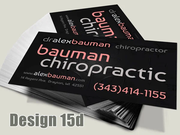 Chiropractic Business Card - Design 15d - Business Cards for Chiropractic Clinics