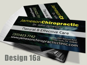 Chiropractic Business Card - Design 16a - Business Cards for Chiropractic Clinics