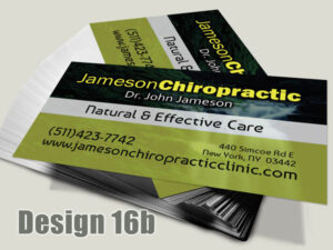 Chiropractic Business Card - Design 16b - Business Cards for Chiropractic Clinics