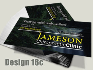 Chiropractic Business Card - Design 16c - Business Cards for Chiropractic Clinics