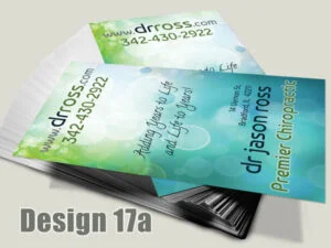 Chiropractic Business Card - Design 17a - Business Cards for Chiropractic Clinics