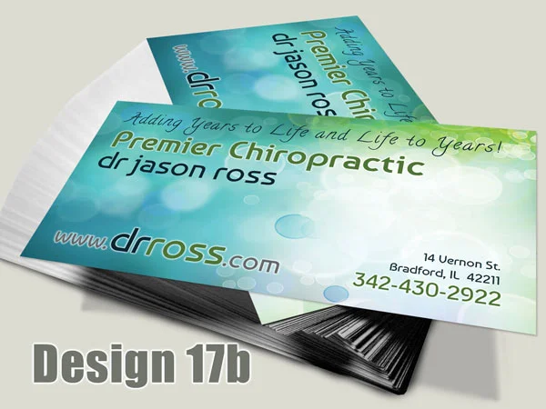 Chiropractic Sticker Design 17 2 Chiropractic Business Card - Design 17b - Business Cards for Chiropractic Clinics