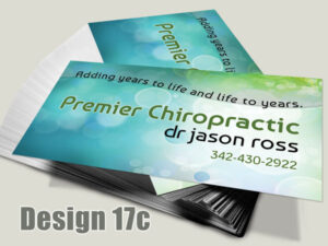 Chiropractic Business Card - Design 17c - Business Cards for Chiropractic Clinics