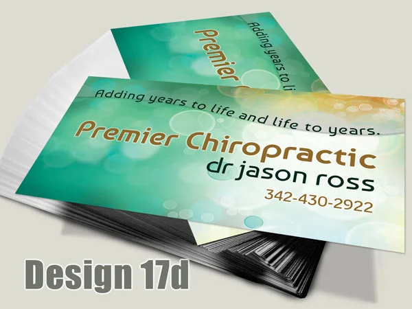 Chiropractic Sticker Design 17 4 Chiropractic Business Card - Design 17d - Business Cards for Chiropractic Clinics