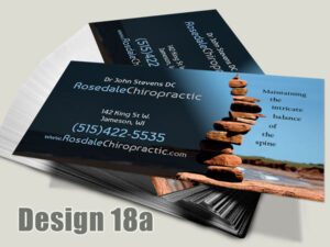 Chiropractic Business Card - Design 18a - Business Cards for Chiropractic Clinics