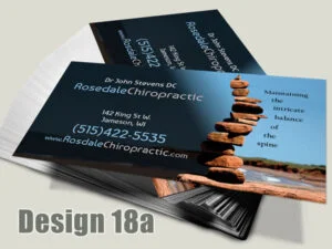 Chiropractic Business Card - Design 18a - Business Cards for Chiropractic Clinics
