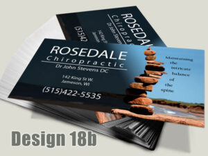 Chiropractic Business Card - Design 18b - Business Cards for Chiropractic Clinics