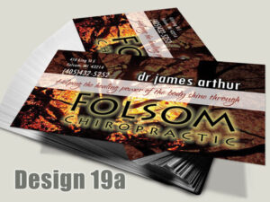 Chiropractic Business Card - Design 19a - Business Cards for Chiropractic Clinics