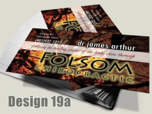 Chiropractic Business Card - Design 19a - Business Cards for Chiropractic Clinics