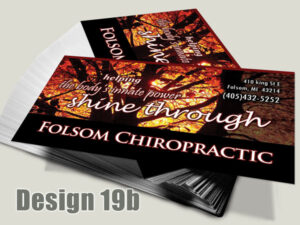Chiropractic Business Card - Design 19b - Business Cards for Chiropractic Clinics