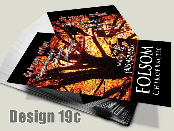 Chiropractic Business Card Design 19 3 Chiropractic Business Card - Design 19c - Business Cards for Chiropractic Clinics