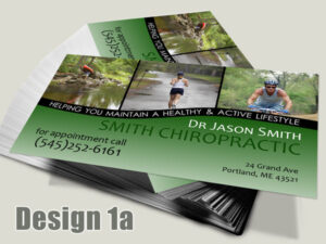 Chiropractic Business Card - Design 1a - Business Cards for Chiropractic Clinics