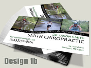 Chiropractic Business Card - Design 1b - Business Cards for Chiropractic Clinics
