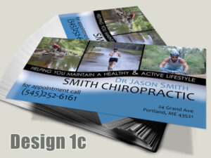 Chiropractic Business Card - Design 1c - Business Cards for Chiropractic Clinics