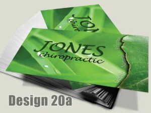 Chiropractic Business Card - Design 20a - Business Cards for Chiropractic Clinics