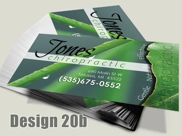 Chiropractic Business Card - Design 20b - Business Cards for Chiropractic Clinics