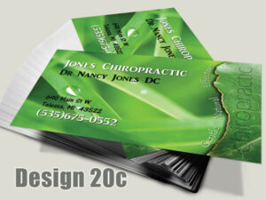 Chiropractic Business Card - Design 20c - Business Cards for Chiropractic Clinics